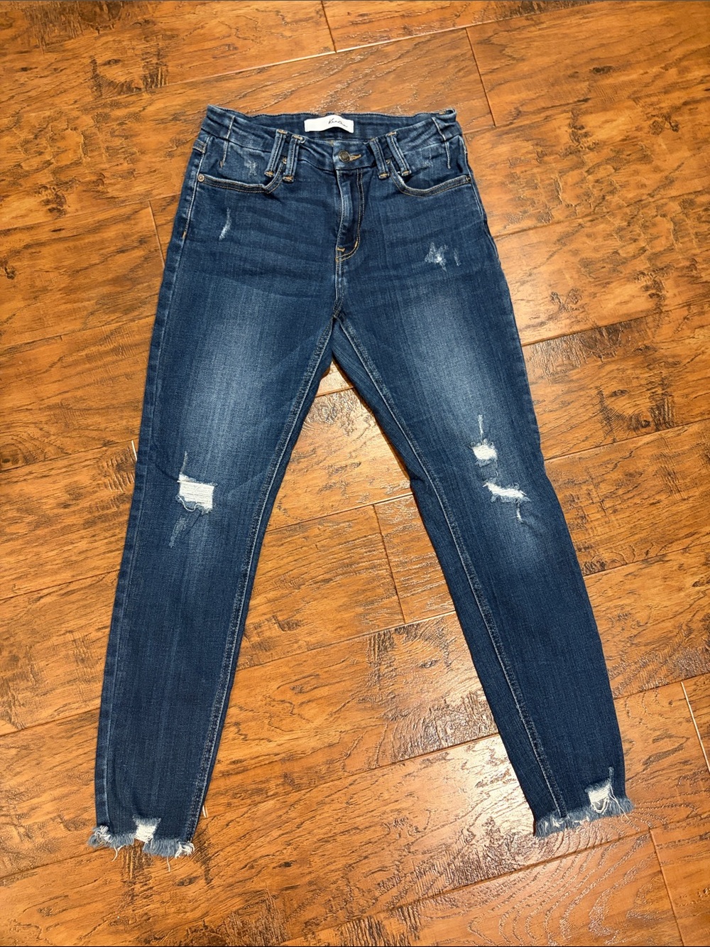 KanCan Dark Blue Distressed Skinny Jeans